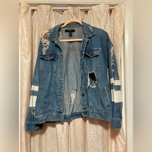Forever 21 Distressed Jean Jacket